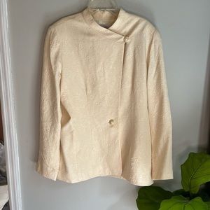 Adrianna Papell 100% silk floral print jacket and pants set size 12